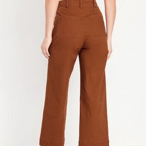 NWT Old Navy High-Waisted Cropped Wide-Leg Pants - Copper Penny